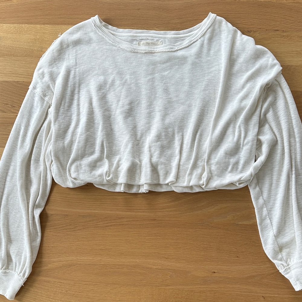 Free People Long Sleeve Bubble T XS